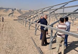 عملیات احداث نیروگاه خورشیدی ۶۳ مگاواتی در شهرک صنعتی شمسآباد آغاز شد