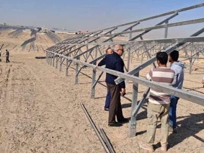 عملیات احداث نیروگاه خورشیدی ۶۳ مگاواتی در شهرک صنعتی شمسآباد آغاز شد