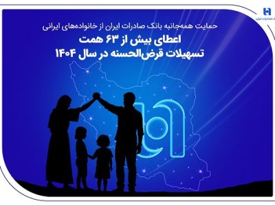 اعطای بیش از ۶۳ همت تسهیلات قرض‌الحسنه در سال ۱۴۰۴ توسط بانک صادرات ایران