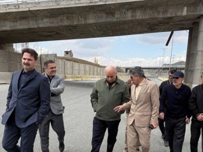بازدید مدیر عامل شرکت ساخت و توسعه از پل آسیب دیده آزادراه همت
