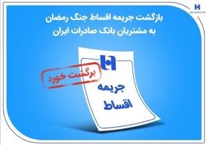 بازگشت جریمه اقساط جنگ رمضان به مشتریان بانک صادرات ایران