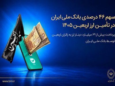 پرداخت ۶۹ میلیارد دینار ارز به زائرین اربعین توسط بانک ملی ایران