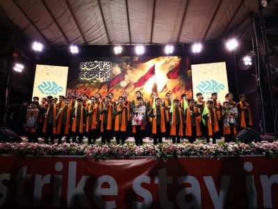 منتظران ظهور در میدان ولیعصر (عج) گرد هم آمدند