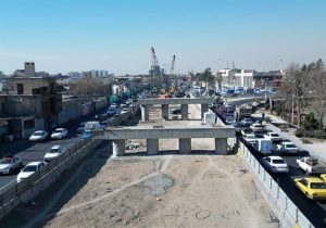 پل جدید بزرگراه بعثت با ۲۲ درصد پیشرفت در ۷ جبهه کاری در حال اجراست