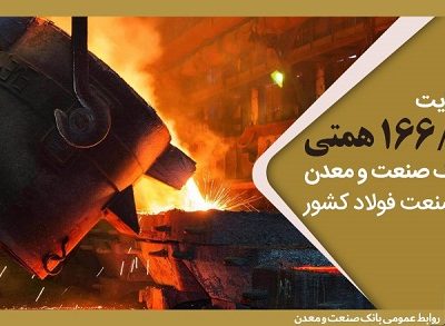 حمایت ۱۶۶/۳ همتی بانک صنعت و معدن از صنعت فولاد کشور