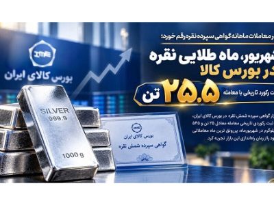 ثبت رکورد تاریخی معامله ۲۵.۵ تن نقره در بورس کالا