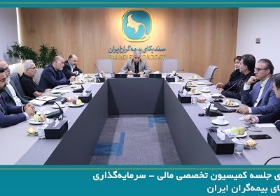 برگزاری جلسه کمیسیون تخصصی مالی – سرمایه‌گذاری سندیکای بیمه‌گران ایران