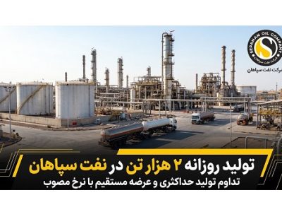 تولید روزانه ۲ هزار تن انواع محصولات پایه و نهایی در نفت سپاهان